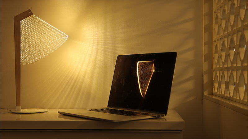 Illustration for article titled The Shade on These Perfectly Flat Lamps Is Just an Optical Illusion